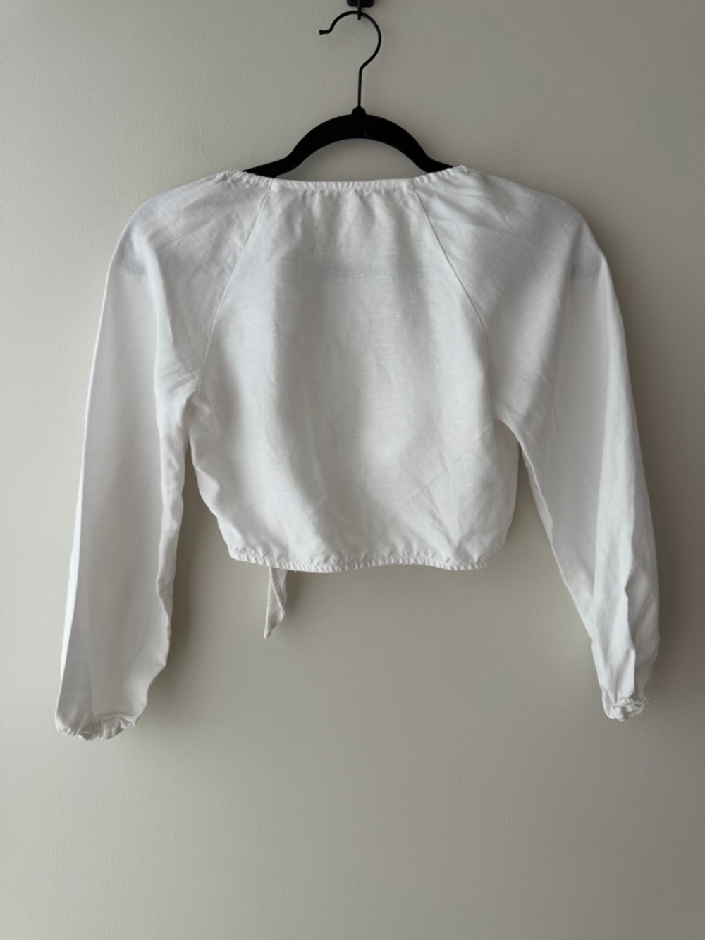 Wilfred Aritzia Henley Tie-Front Linen Blouse - Picture 7 of 9